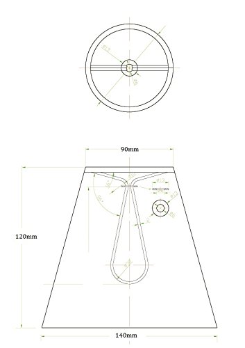 Conjunto de 6 piezas Clamp Pantalla de lámpara para lampara y lampara de pared (Chocolate negro) / Set of 6 Clip Lamp Shade for Chandelier and wall lamp (Black Chocolate)