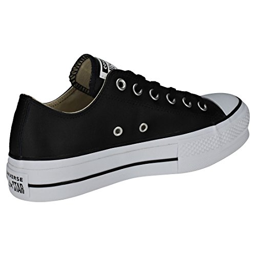 Converse Chuck Taylor CTAS Lift Clean Ox, Zapatillas para Mujer, Negro (Black/Black/White 001), 37 EU