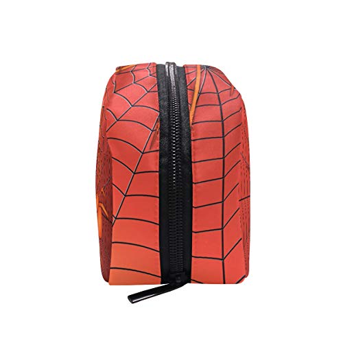 COOSUN Arácnid Red Spider Web Cosméticos Bolsa Embrague Maquillaje Bolsa Organizador Viaje Bolsa de Neceser para Mujeres