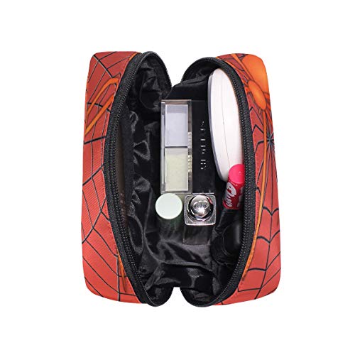 COOSUN Arácnid Red Spider Web Cosméticos Bolsa Embrague Maquillaje Bolsa Organizador Viaje Bolsa de Neceser para Mujeres