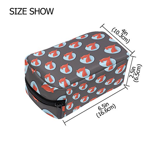 COOSUN - Bolsa de maquillaje con diseño de siete iconos para mujer