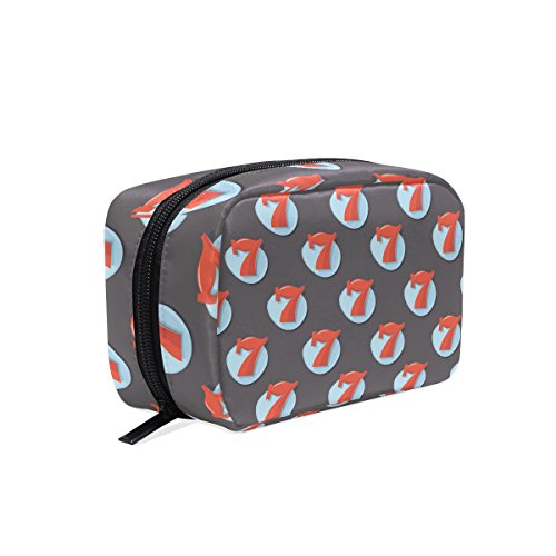 COOSUN - Bolsa de maquillaje con diseño de siete iconos para mujer