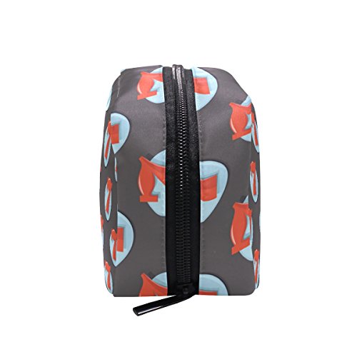 COOSUN - Bolsa de maquillaje con diseño de siete iconos para mujer