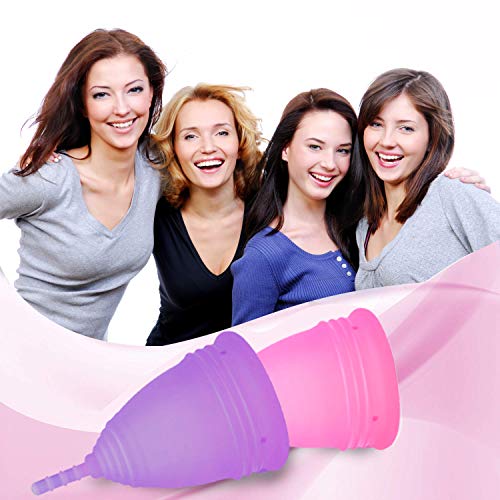 Copa Menstrual,Talla S Rosa,Tazas menstruales de silicona para mujer,período Menstrual Copa Femenina de Higiene,Copa Menstrual Reutilizable,La Mejor Alternativa a los Tampones y las Compresas