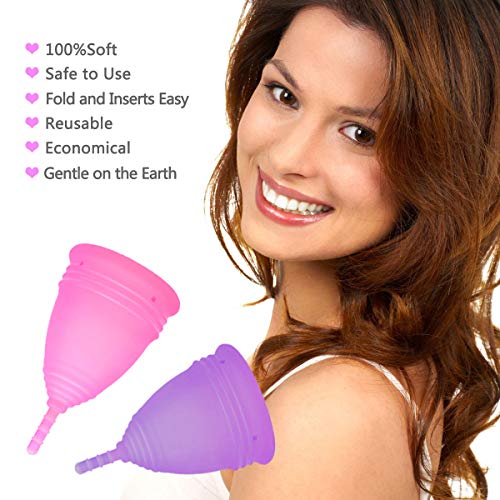 Copa Menstrual,Talla S Rosa,Tazas menstruales de silicona para mujer,período Menstrual Copa Femenina de Higiene,Copa Menstrual Reutilizable,La Mejor Alternativa a los Tampones y las Compresas