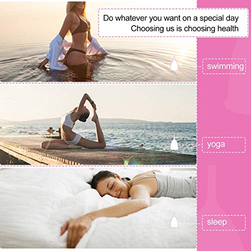 Copa Menstrual,Talla S Rosa,Tazas menstruales de silicona para mujer,período Menstrual Copa Femenina de Higiene,Copa Menstrual Reutilizable,La Mejor Alternativa a los Tampones y las Compresas