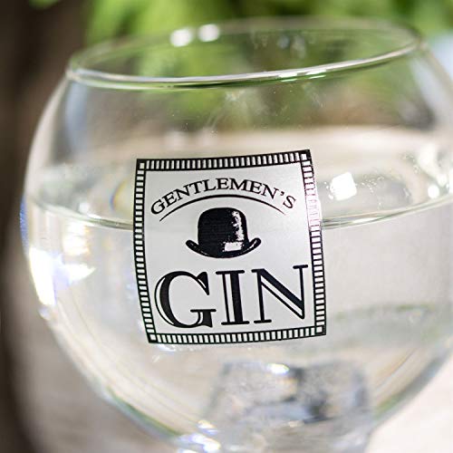Copas para gin tonic Ladies & Gentlemen, igual cantidad para hombre y mujer, Transparente, 9.5cm (DIA) x 14.5cm (H)