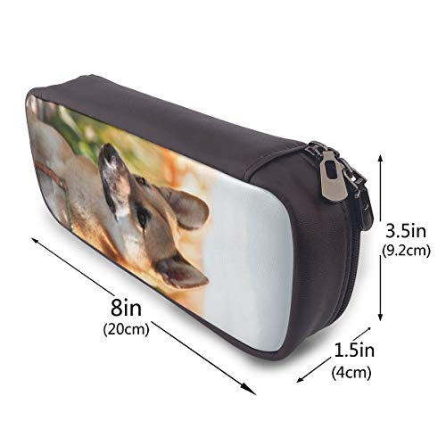 Corgi Tulip - Estuche para lápices y bolígrafos para estudiantes, colegios y oficinas, tamaño grande