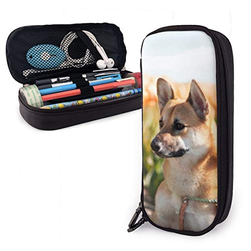 Corgi Tulip - Estuche para lápices y bolígrafos para estudiantes, colegios y oficinas, tamaño grande