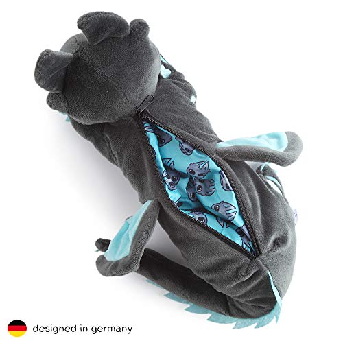 Corimori Estuche Escolar (10+ Modelos) Animales De Peluche Niños, color spark el dragón (negro) (1845-011)