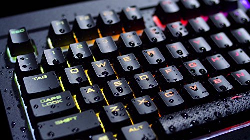 Corsair K68 RGB Teclado mecánico Gaming retroiluminación multicolor RGB, resistente al polvo y a las salpicaduras, QWERTY Español,Cherry MX Red (Suave y rápido)