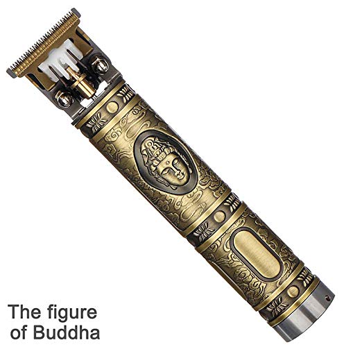 Cortadora De Cabello Profesional, Cortadora De Cabello EléCtrica con Cabeza De Buda Retro, Kit De Recortador De PeluqueríA De Corte De Pelo Recargable con Peine De LíMite