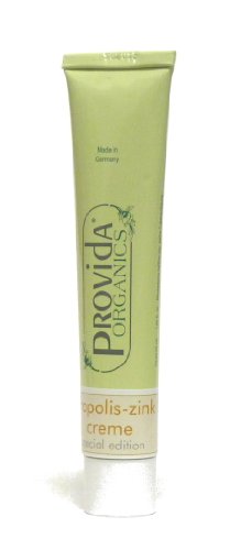 Cosméticos naturales sin conservantes: Propolis Zinc Crema facial – en caso de acné y manchas de la piel, tubo de 50 ml