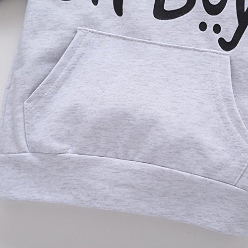 Covermason Conjunto de Bebé Niño, OH Boy Impresión Encapuchado Suéter y Enrejado Pantalones para 0-3Años