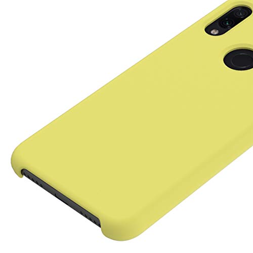 CoverTpu Funda Xiaomi Redmi Note 7 Silicona, Amarillo Funda Líquido de Silicona Gel TPU Flexible, Carcasa para Xiaomi Redmi Note 7 Anti-Rasguño y Resistente Protectora Tapa Caso Case Amarillo