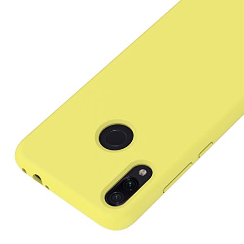 CoverTpu Funda Xiaomi Redmi Note 7 Silicona, Amarillo Funda Líquido de Silicona Gel TPU Flexible, Carcasa para Xiaomi Redmi Note 7 Anti-Rasguño y Resistente Protectora Tapa Caso Case Amarillo