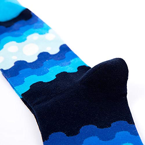 COZOCO Serie Gourmet, Coloridos, Coloridos, Casuales, Calcetines De Algodón De Tacón Alto. (una talla, verde) (una talla, cielo azul)