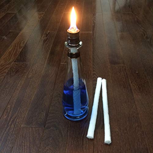 CozYours Mechas de fibra de vidrio PARA ANTORCHA TIKI, 25 cm, 12 pzs; Mecha Para Antorcha Tiki; Para Botellas de Vino; Lámparas de Aceite