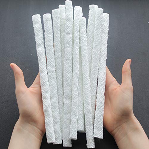 CozYours Mechas de fibra de vidrio PARA ANTORCHA TIKI, 25 cm, 12 pzs; Mecha Para Antorcha Tiki; Para Botellas de Vino; Lámparas de Aceite