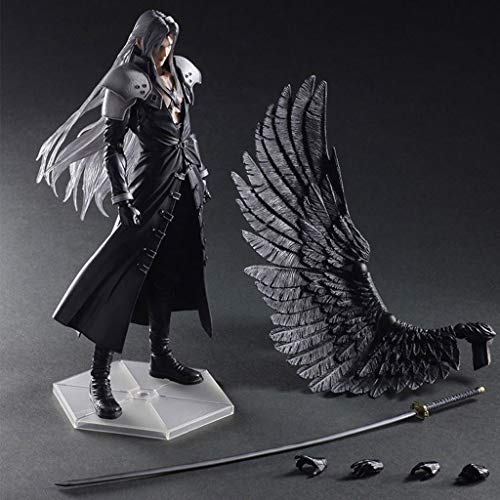CQ Final Fantasy VII: Advent Children - Sephiroth Atcion Figura Figura Colección de PA Kai - Alas y reemplazables Manos 11" Toys