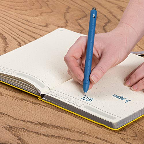 C.R. Gibson - Diario de piel sintética con cuadrícula de puntos, 15,24 x 21,59 cm, 240 páginas, color amarillo