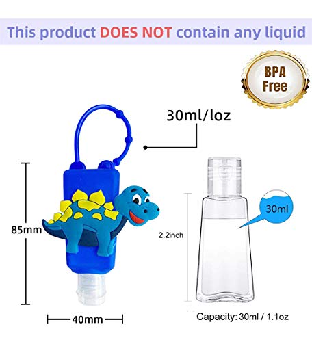 Crazy Bean 8 Piezas Silicona Botellas de Viaje Portátiles para Niños Rellenable de Plástico Contenedores de Viaje Vacías para la Escuela Viajes(30ml)