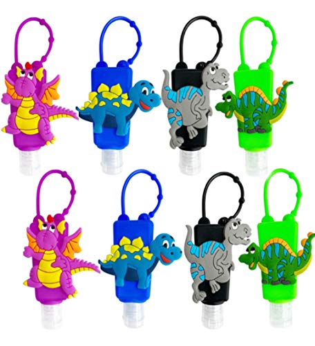 Crazy Bean 8 Piezas Silicona Botellas de Viaje Portátiles para Niños Rellenable de Plástico Contenedores de Viaje Vacías para la Escuela Viajes(30ml)