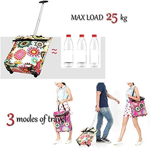 Creativo portátil plegable carro de compras bolso de mano multifunción cinta de cifrado plm46