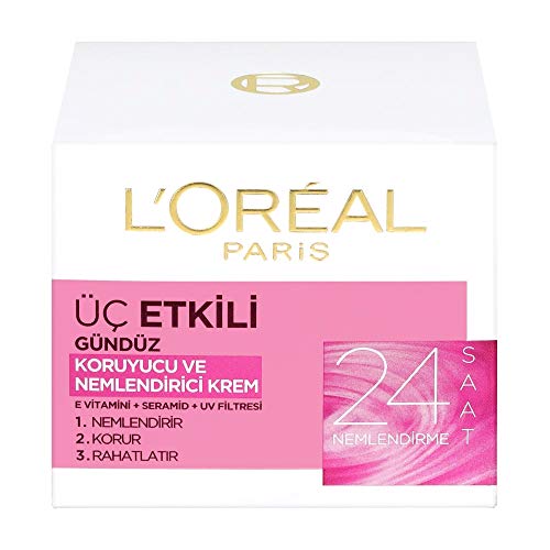 Crema Active Day Triple L'Oreal Paris Multi-Protector Hidratante y Piel Sensible 50ml Piel Seca