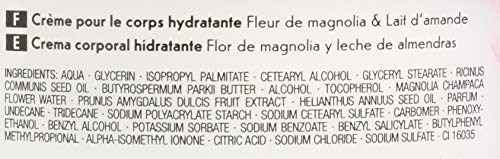 Crema corporal Hydro Body para mujer con flor de magnolia y leche de almendras – crema corporal y cara para piel normal a seca – crema hidratante vegana para mujeres (1 x 200 ml)