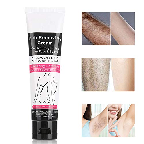 Crema depilatoria para el cabello, adopta extracto de papaya, fórmula suave, herramienta depilatoria para el hogar, disponible para los hombros traseros, removedor de cabello