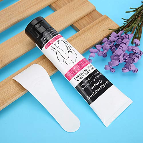 Crema depilatoria para el cabello, adopta extracto de papaya, fórmula suave, herramienta depilatoria para el hogar, disponible para los hombros traseros, removedor de cabello