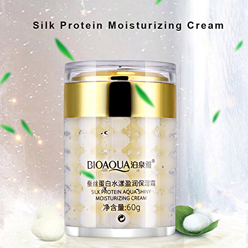 Crema Hidratante Facial Antienvejecimiento Proteína de Seda Ácido Hialurónico Serum Blanqueador Hidratante Reducir Arrugas Control de Aceite Iluminador Esencia Facial