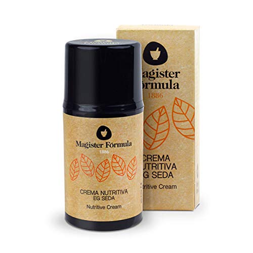 Crema Nutritiva Facial EG Seda 50 ml | Hidratante Natural con Extracto de Proteína de Seda + Vitamina E + Ácido Hialurónico | Piel Normal y Seca | Día y Noche | Mujer y Hombre | Magister Fórmula