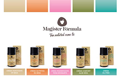 Crema Nutritiva Facial EG Seda 50 ml | Hidratante Natural con Extracto de Proteína de Seda + Vitamina E + Ácido Hialurónico | Piel Normal y Seca | Día y Noche | Mujer y Hombre | Magister Fórmula