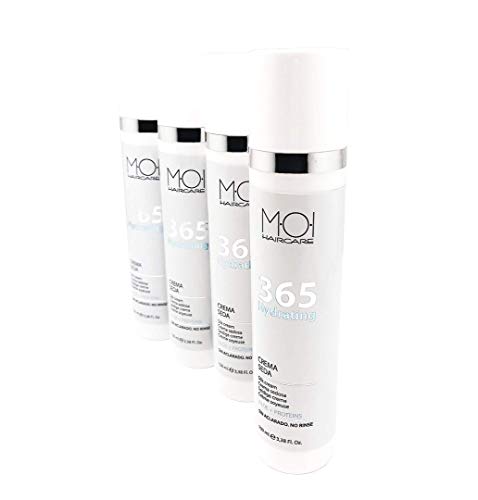 Crema ultra-hidratante capilar 365 HYDRATING con Proteínas de SEDA + Aloe Vera anti-encrespamiento100ml. M·O·I Haircare