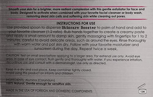 Cristales de microdermoabrasión de NeedCrystals, exfoliación facial. Exfoliante facial natural para pieles apagadas o secas mejora cicatrices de acné, espinillas negras, tamaño de poro, arrugas, manchas y textura de la piel. 454 Gramos