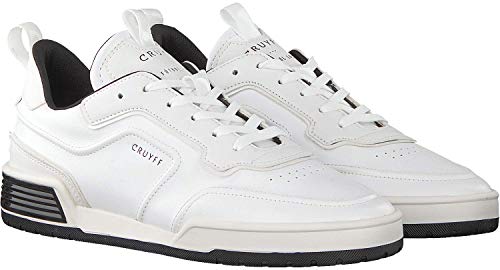 Cruyff de los Hombres Zapatillas de Piel Calcio BCN, Blanco, 41 EU