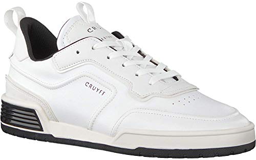 Cruyff de los Hombres Zapatillas de Piel Calcio BCN, Blanco, 41 EU