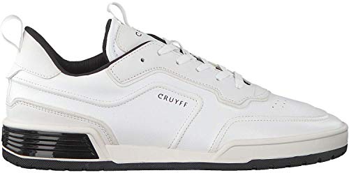 Cruyff de los Hombres Zapatillas de Piel Calcio BCN, Blanco, 41 EU