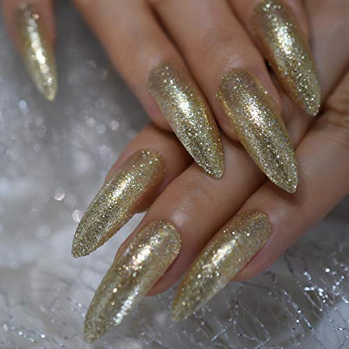 CSCH Uñas postizas"El espíritu superlargo de lo artificial convierte el secreto del arte de uñas transparente en una decoración dorada, y las uñas postizas prediseñadas brillan para la fiesta"