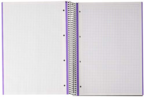 Cuaderno microperforado A4 Enri. Pack de 5 unidades. Tapa extradura. 120+40 Hojas. Cuadrícula 4x4.