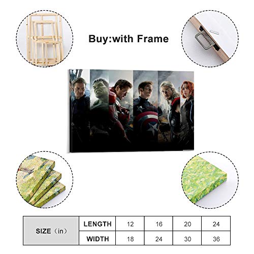 Cuadro de arte de superhéroes Vengadores, Edad de Ultron, Impresión de Arte de Superhéroe para Dormitorio 30 x 45 cm