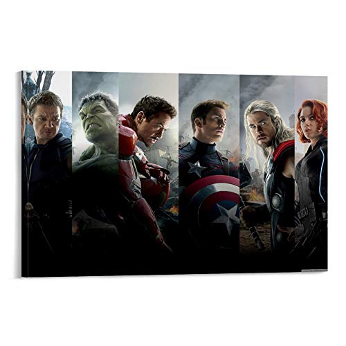 Cuadro de arte de superhéroes Vengadores, Edad de Ultron, Impresión de Arte de Superhéroe para Dormitorio 30 x 45 cm