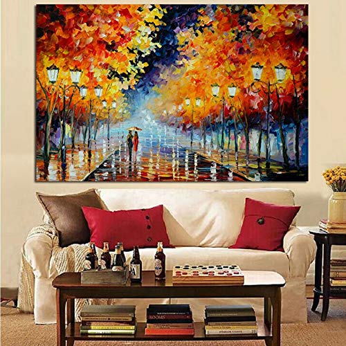 Cuadro En Lienzo Calle Abstracta de la Ciudad para el Cartel de la Sala de Estar y la decoración de la pared30x45cmPintura sin Marco