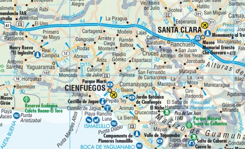 Cuba, mapa de carreteras plastificado. Escala 1:1.000.000. Borch.: BB.070