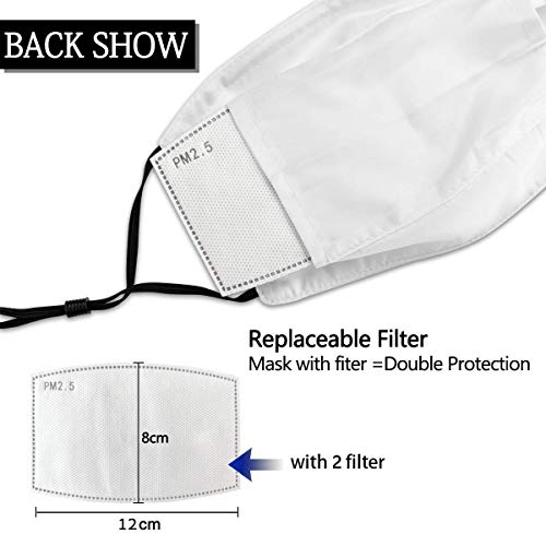 Cubierta de protección Reutilizable de peluquería de Dibujos Animados con filtros de válvula de respiración y 2 filtros para Hombres/Mujeres