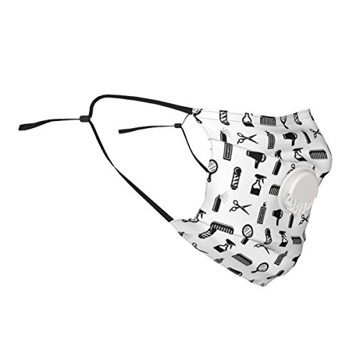 Cubierta de protección Reutilizable para peluquería y peluquería con filtros de válvula de respiración y 2 filtros para Hombres/Mujeres