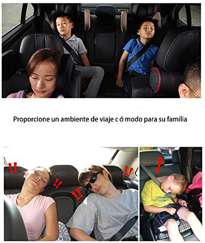 Cuello Almohada Reposacabezas Almohada para el Cuello del Coche, Almohada del cuello del sueño del coche,Almohadas de sueño de apoyo ajustable,Protege eficazmente la cabeza y el cuello