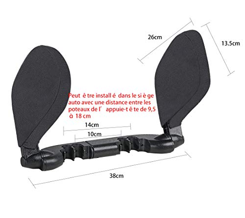 Cuello Almohada Reposacabezas Almohada para el Cuello del Coche, Almohada del cuello del sueño del coche,Almohadas de sueño de apoyo ajustable,Protege eficazmente la cabeza y el cuello